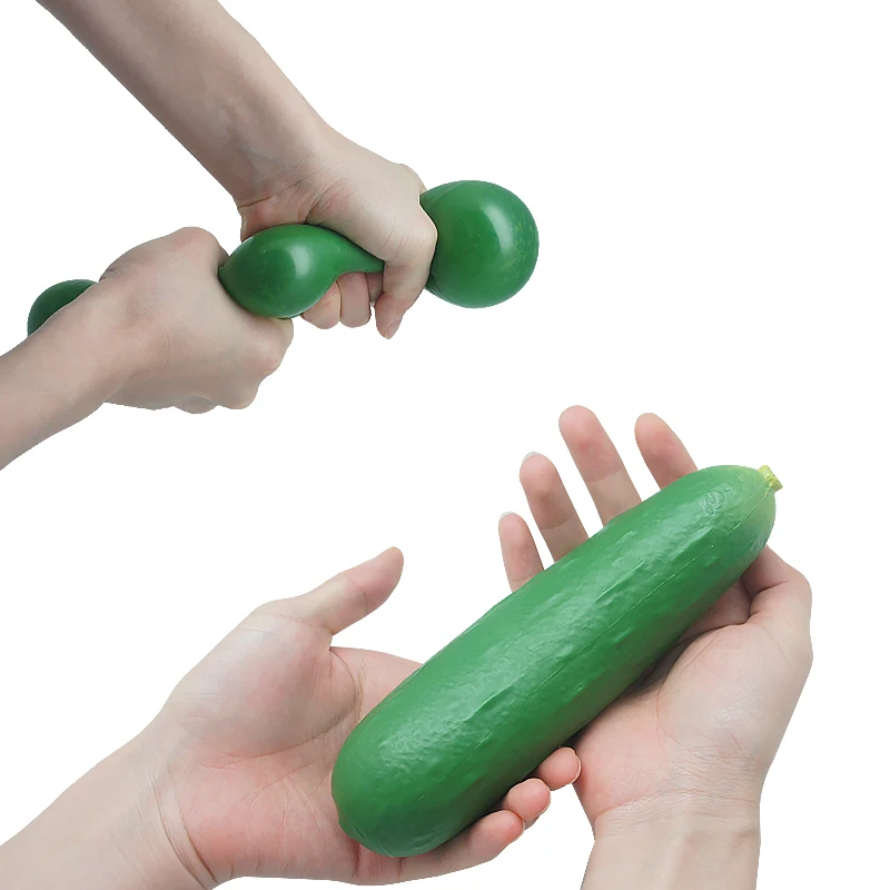 High Quality Antistress Ball Fruits Autism Fidget Toys Squeeze Ball Banana Lemon Eggplant Cucumber Peach Shape For Kids & Adults