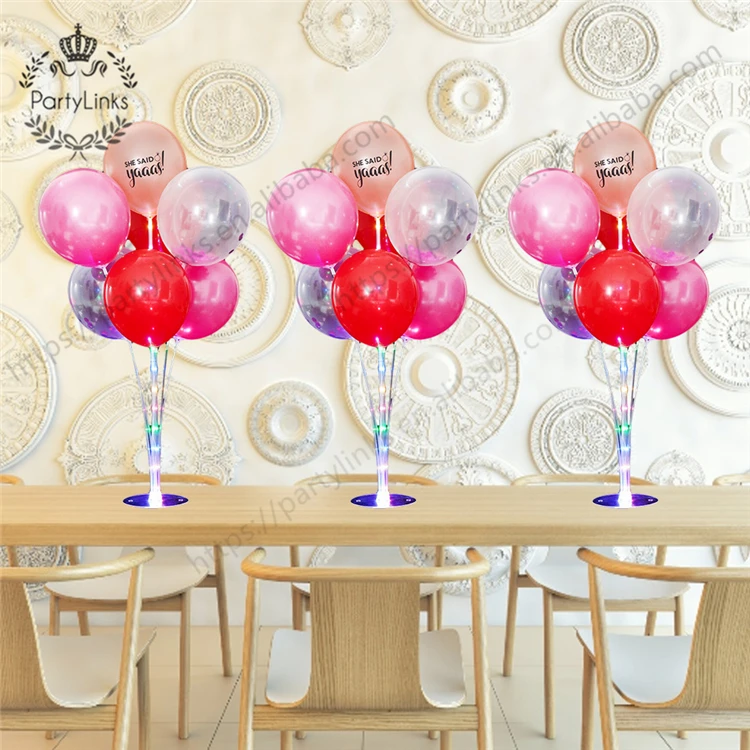 Yiwu Balloon Table Floating Display Stand Christmas Wedding Party Arrangement LED Balloon Decoration DIY  Balloon Bracket