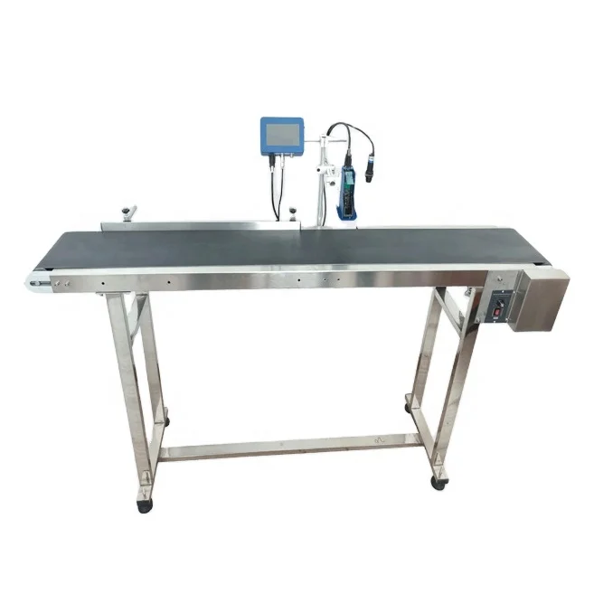 Perfect Laser Inkjet Label Bag Printer Continuous Expiry Date Lot Number Thermal CIJ Printing Machine With Conveyor Belt