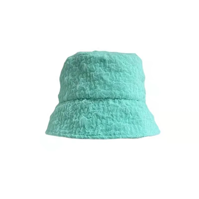 New design Beautiful Multi- color Seersucker comfortable Bucket hat for women outdoor take photos Bucket Hats