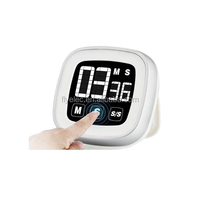 Electric cute Touch screen table digital kitchen countdown plastic battery powered 99 minutes 59 seconds timer