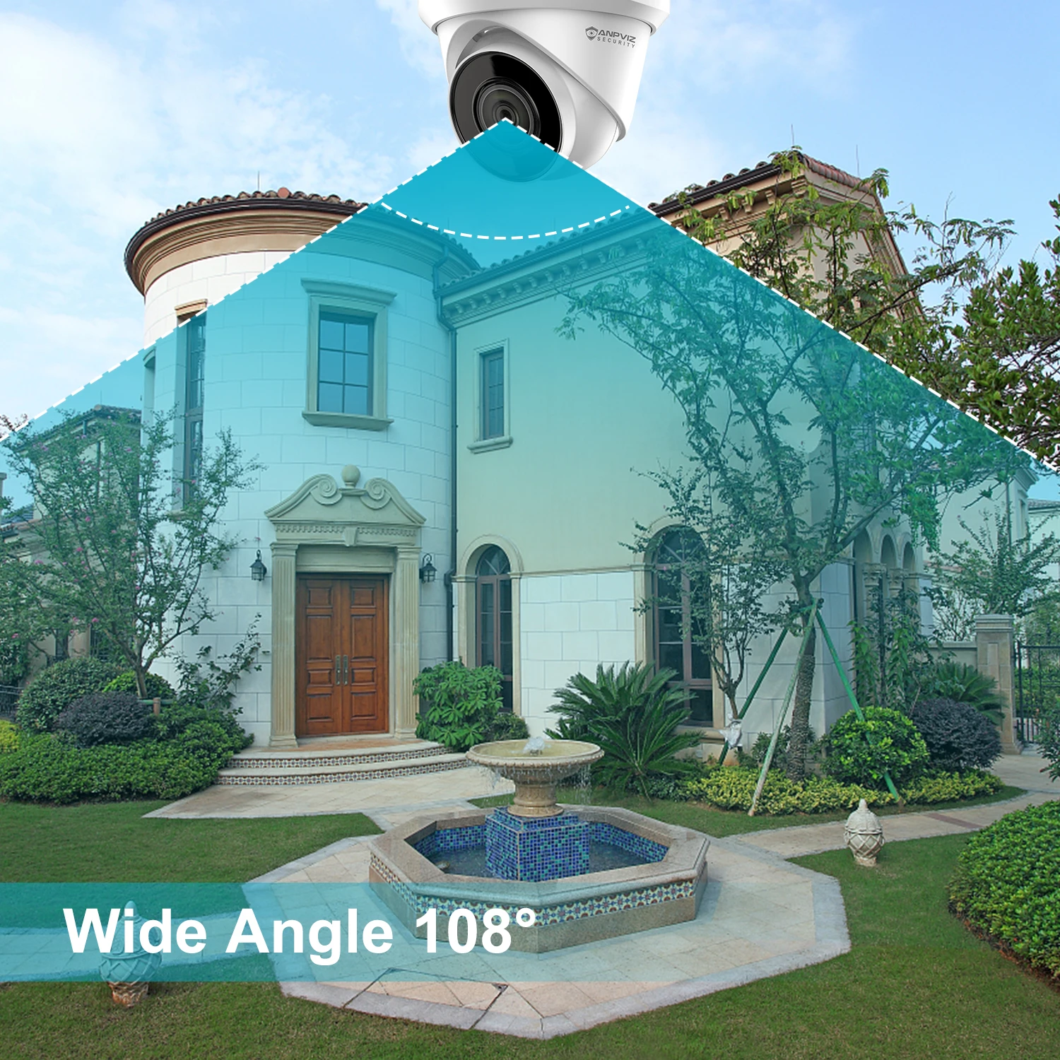 Anpviz 5MP Security system 4K 32ch POE NVR install 8TB HDD H.265+ 24pcs 5MP camera POE Bullet built in SD card slot Microphone