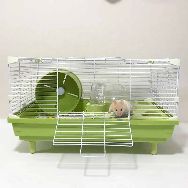 Sale Small hamster cage Metal cage with accessories castle cage hamster house bedding furniture High quality Luxury house