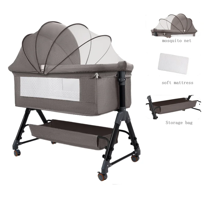 Factory Wholesale Baby Products Durable Baby Bedding Set Newborn Crid Bed Adjustable Height Baby Crib Bedding Set