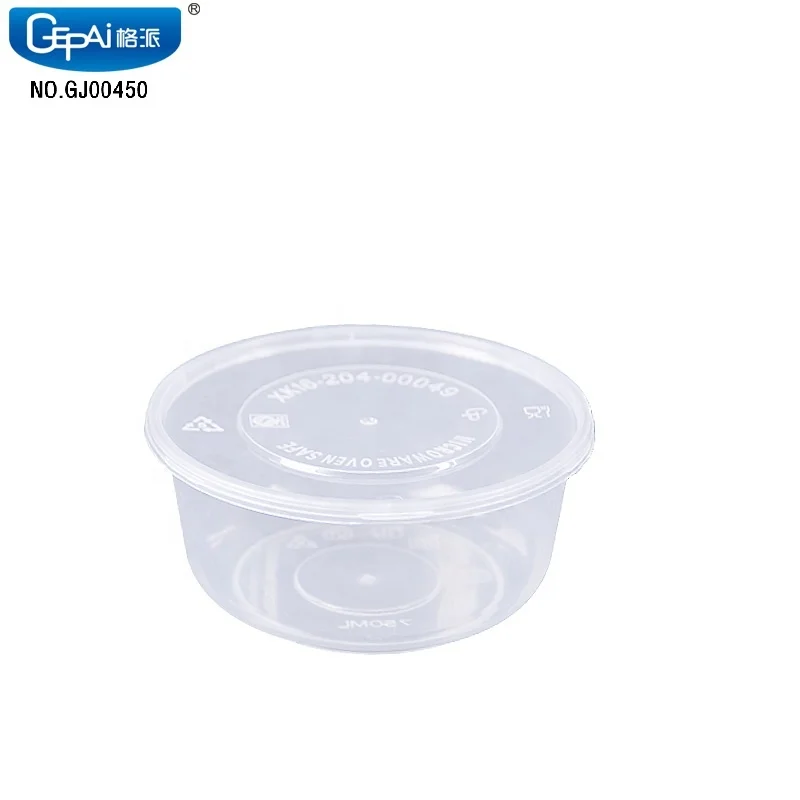 Clear Disposable Plastic PP round Soup Bowl Injection Techniques Lfgb Certified for Take Away Food and Storage Use