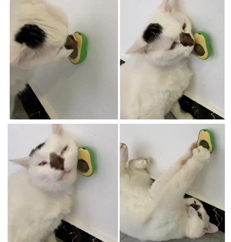 Wholesale Fashion Pet 360 Rotatable Cat Mint Toy Ball Avocado Shape Catnip Cat Toy