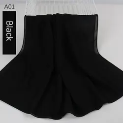 Простой высококачественный тяжелый шифоновый хиджаб премиум-класса, малайзийские женские шарфы, шифоновые хиджабы