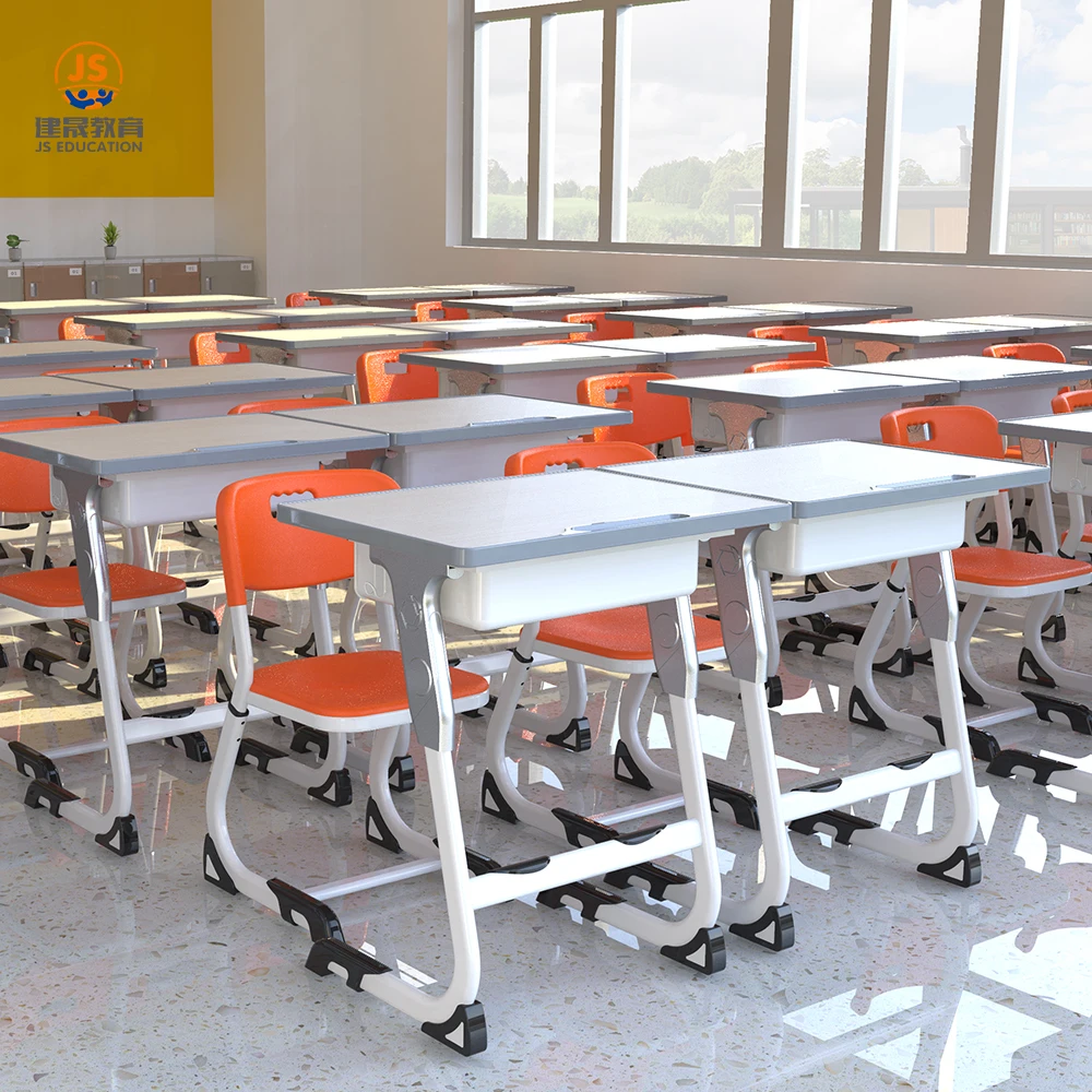 Modern style suits height adjustable montessori school furniture classroom desk and chair set