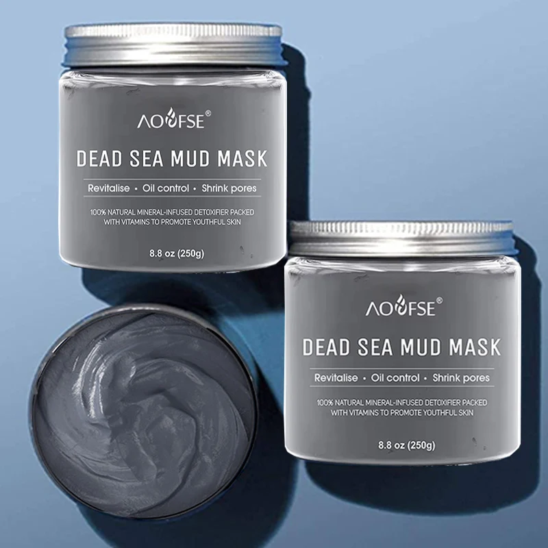 Men women oily skin pore minimizer deep cleansing face skin care and body mask dead sea mud mask