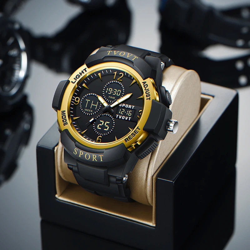 G Style Outdoor Alarm Clock Led Sports Digital Wristwatch Waterproof Dual Time Watch for Man Jam Tangan 8805