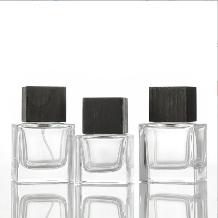 30ml 100ml spot thick bottom square perfume bottle package glass bottle bayonet split flask