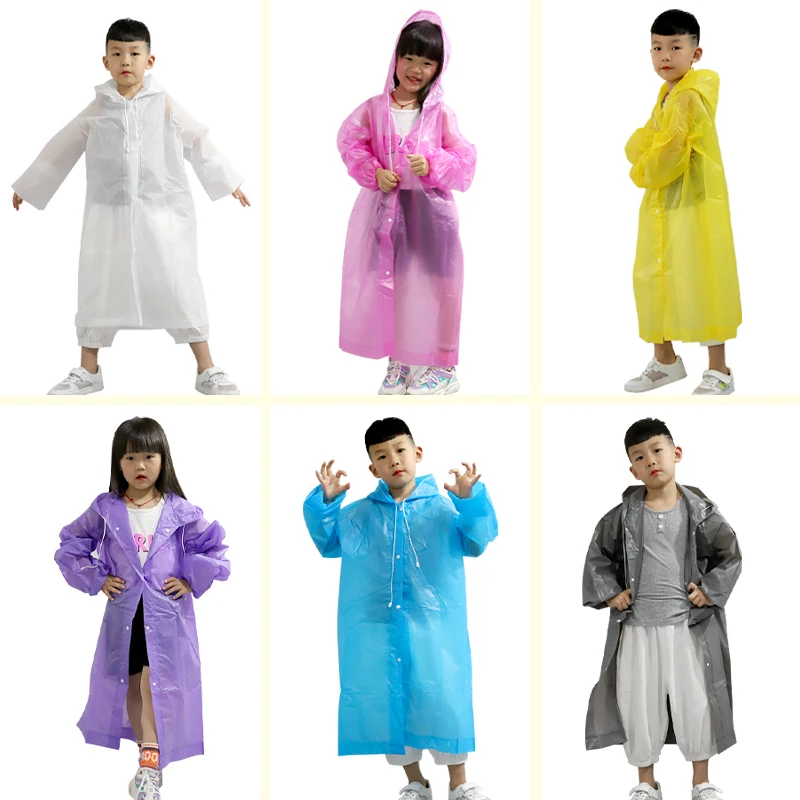 Fashion Nice non-disposable eva Children Portable Pink Raincoat kids Rain Coat