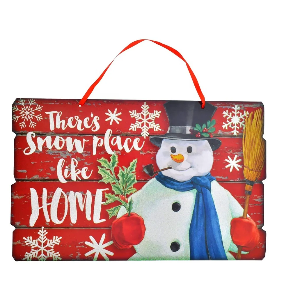 Custom UV Color Printed Wood Pendant Personalized Christmas Decoration for Wall Door Sign Home Decor Personalized Wooden Sign