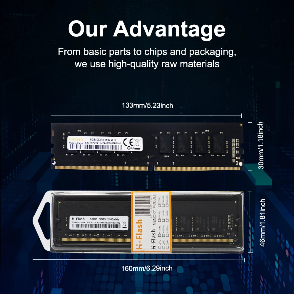 H-Flash wholesale price High Performance Ram desktop ddr4 ram 8gb 2666MHz computer memoria ram ddr4 8gb 3200mhz