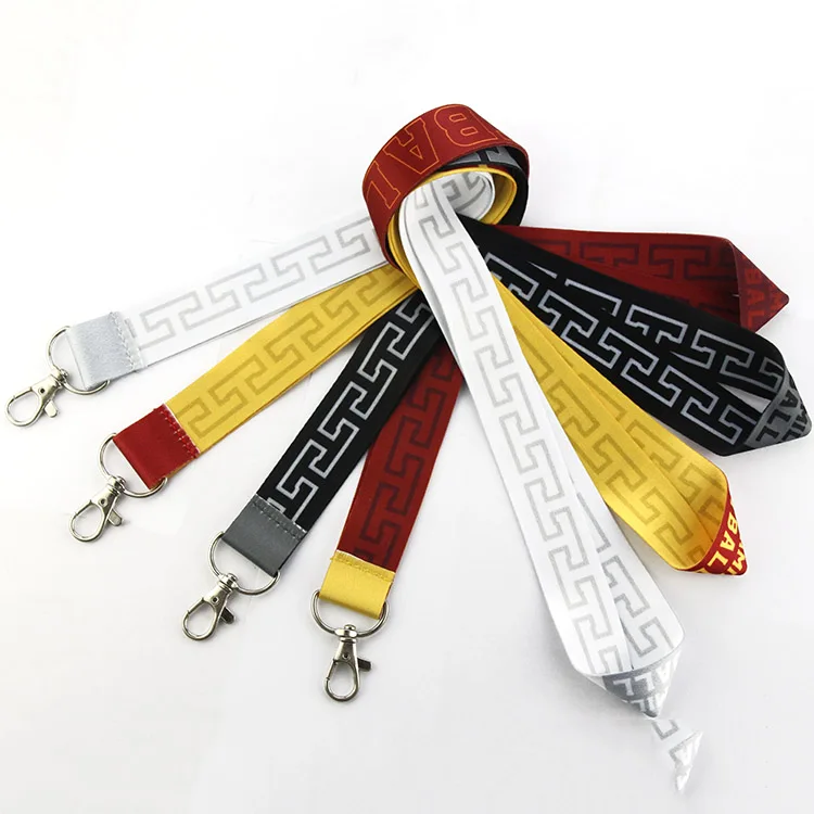 Недорогие персонализированные сублимационные печатные фирменные пустые шейные полиэфирные индивидуализированные шнурки с логотипом на заказ
