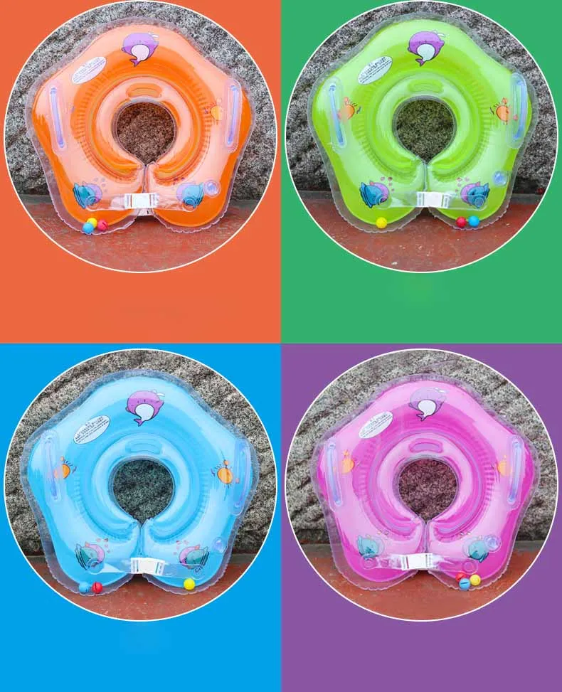 Wholesale Infant Baby Swimming Ring Inflatable Collar Children Double Airbag Swimming Ring