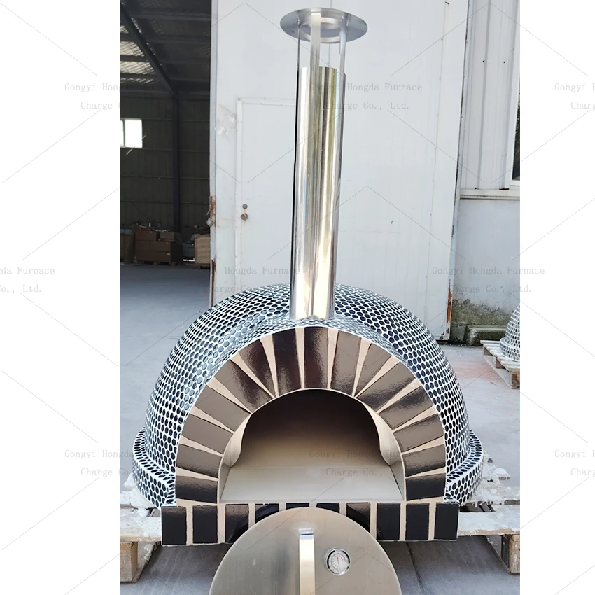 chineses brick outdoor portable stone pizza clay oven portable wood fire pizza clay stone wooden oven