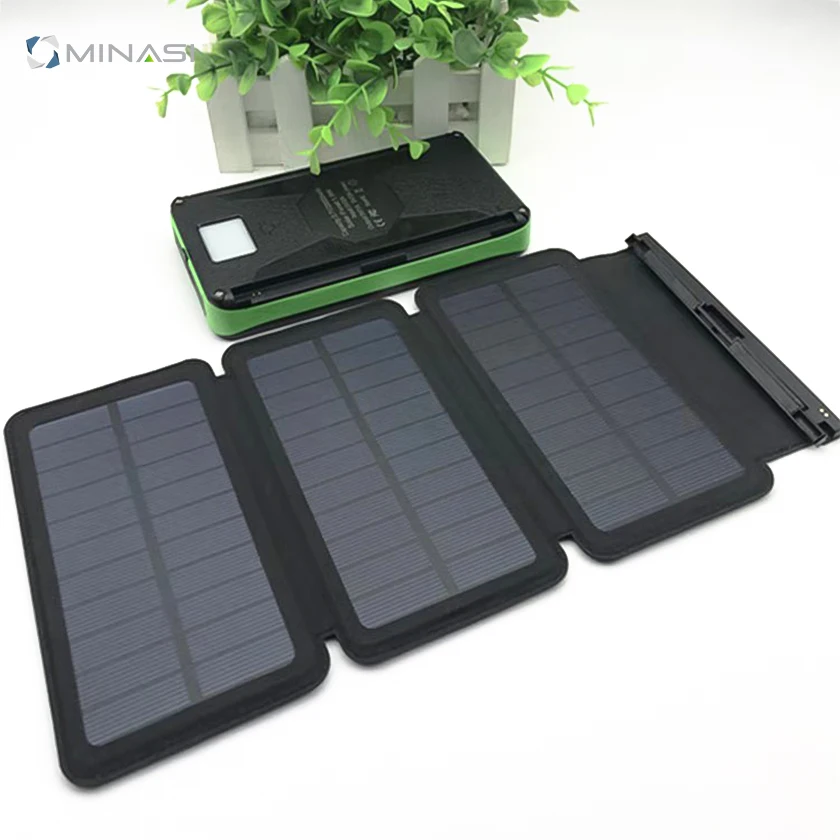 
Best Christmas Present For Backpacker 9W Water Proof Solar Power Bank Mobile And Folding Designs For Smartphone 