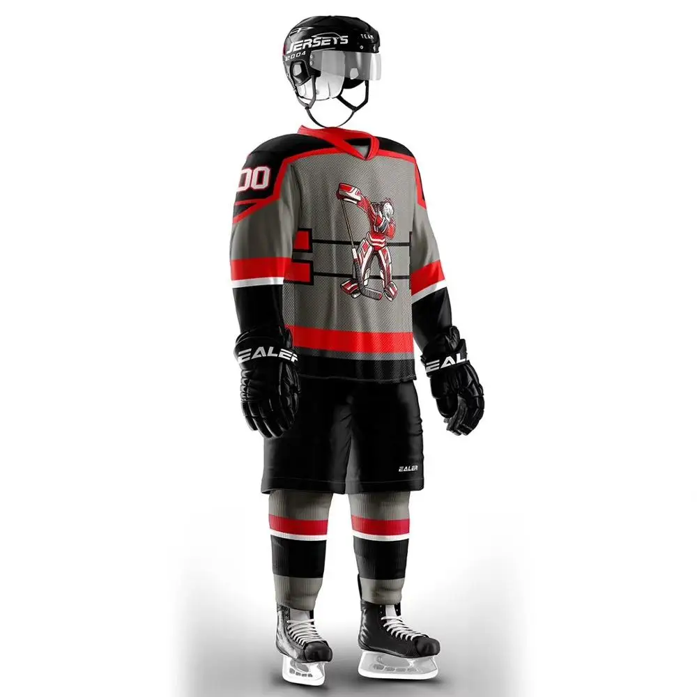 Custom Made Sublimation Printed Reversible Hockey Jersey No Logo