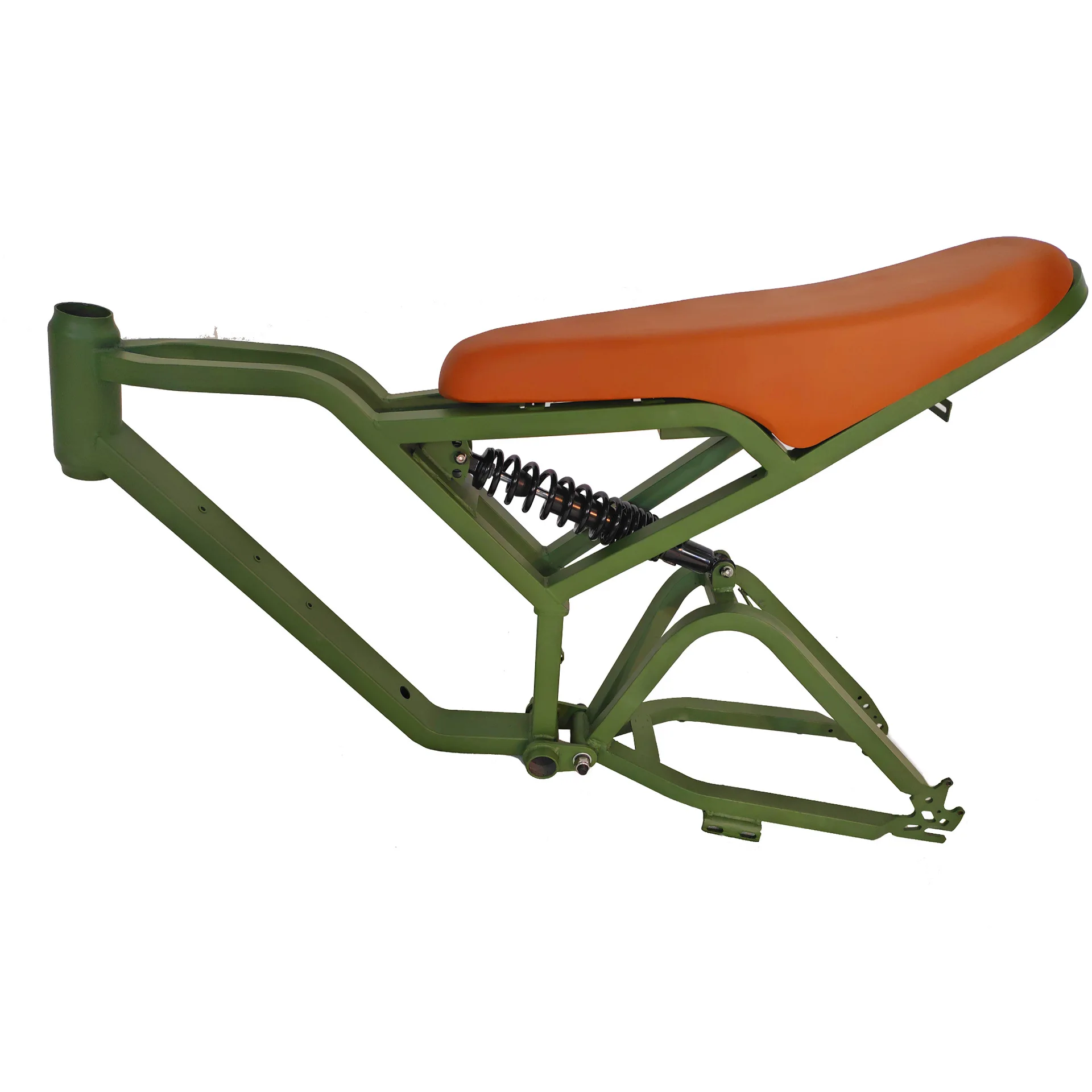 Hot sale 20 inch high carbon steel  electric bike frame soft tail shock absorption snow electric bike frame electric bike frame