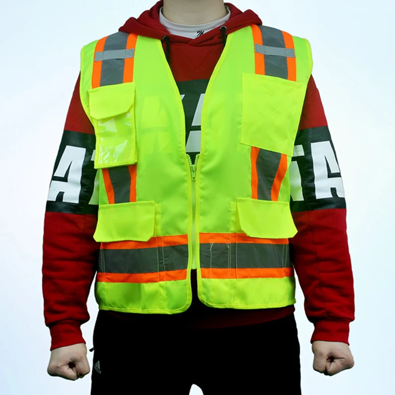 Factory Hi Vis Custom Logo Safety Construction Motorcycle Running Riding Tribe Mesh Reflective Vest