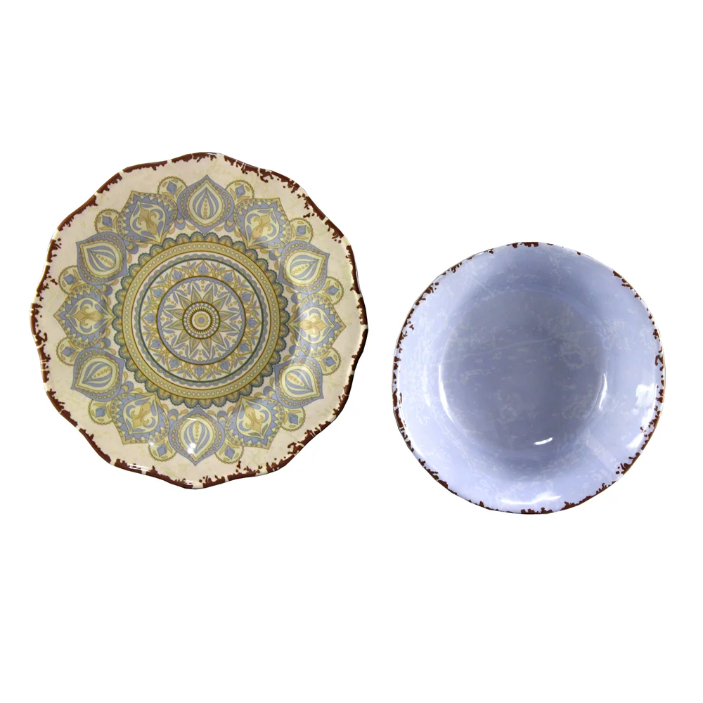 Flower Shape Melamine Dinner Set America Dinnerware