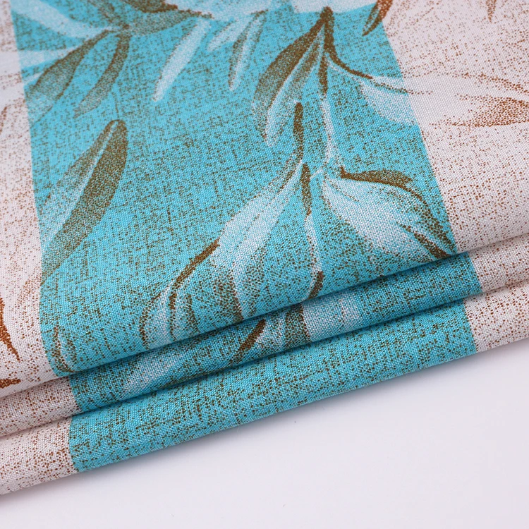 Stylish woven digital plain fabric 100% printed rayon fabrics with flower pattern