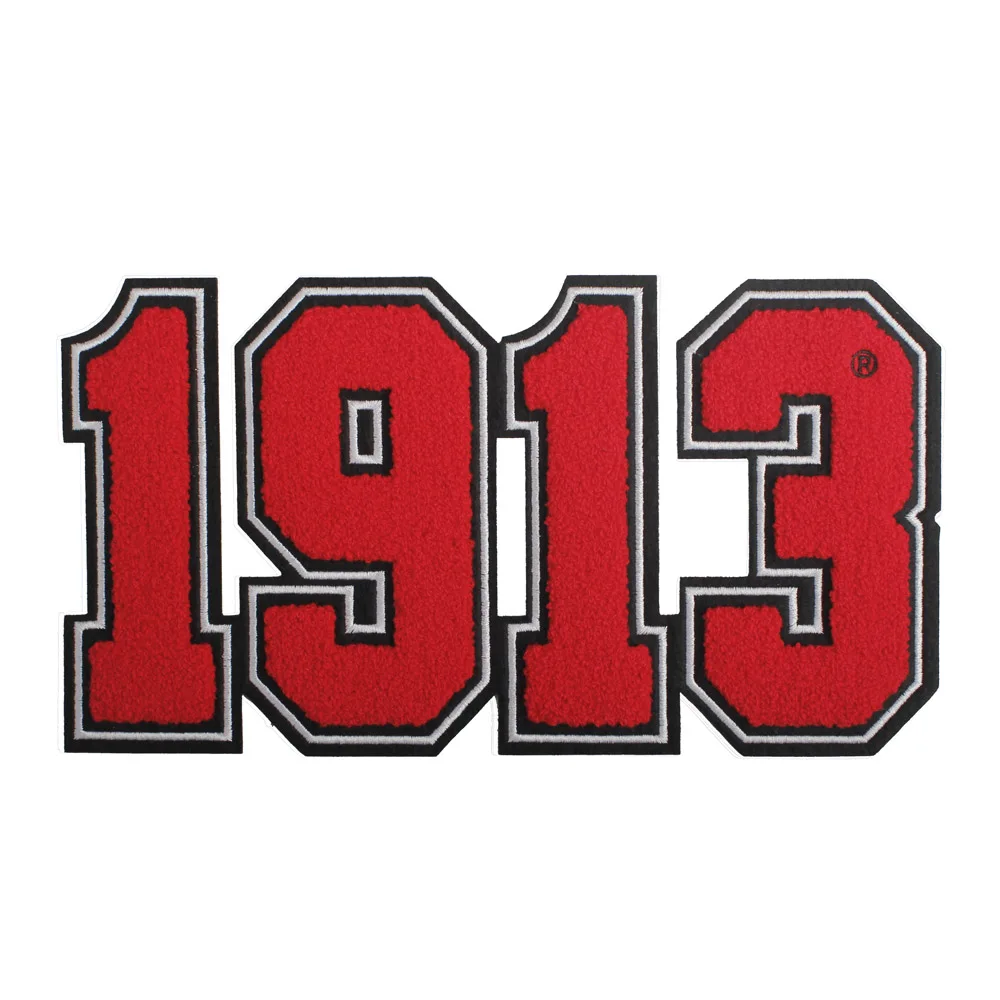 Custom Embroidered Patches Iron On Greek Letter Heat Transfer Sticker For Clothing