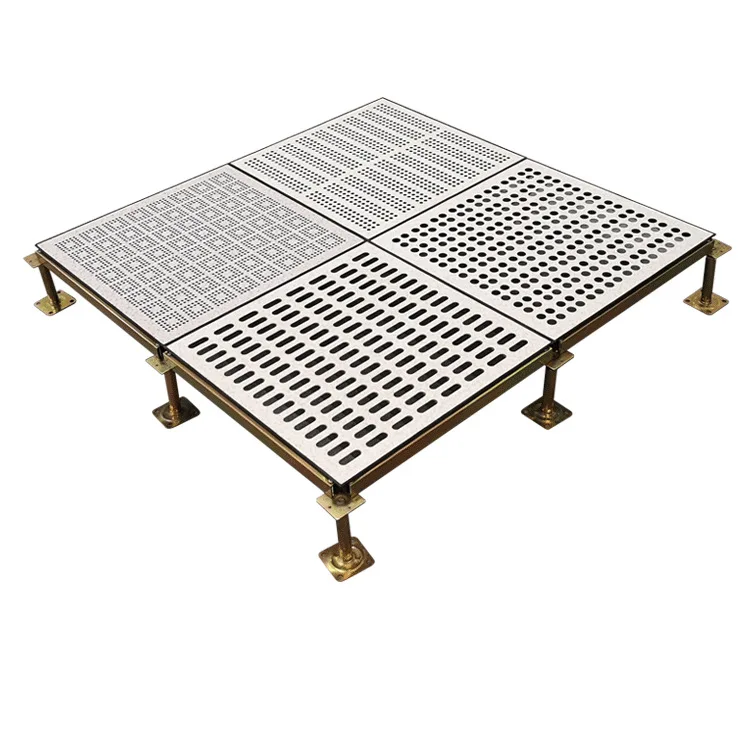 Modern Design Calcium Sulfate Anti-Static Raised Access Flooring Data Centers Computer Rooms HPL/PVC Ceramic Finish Steel Metal