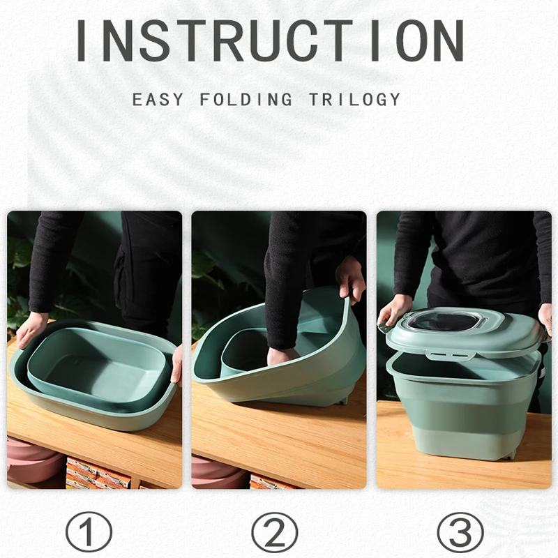 
Kimpets Wholesale Pet Supplies Grain Storage Big Space Foldable Barrel Storage Bucket 