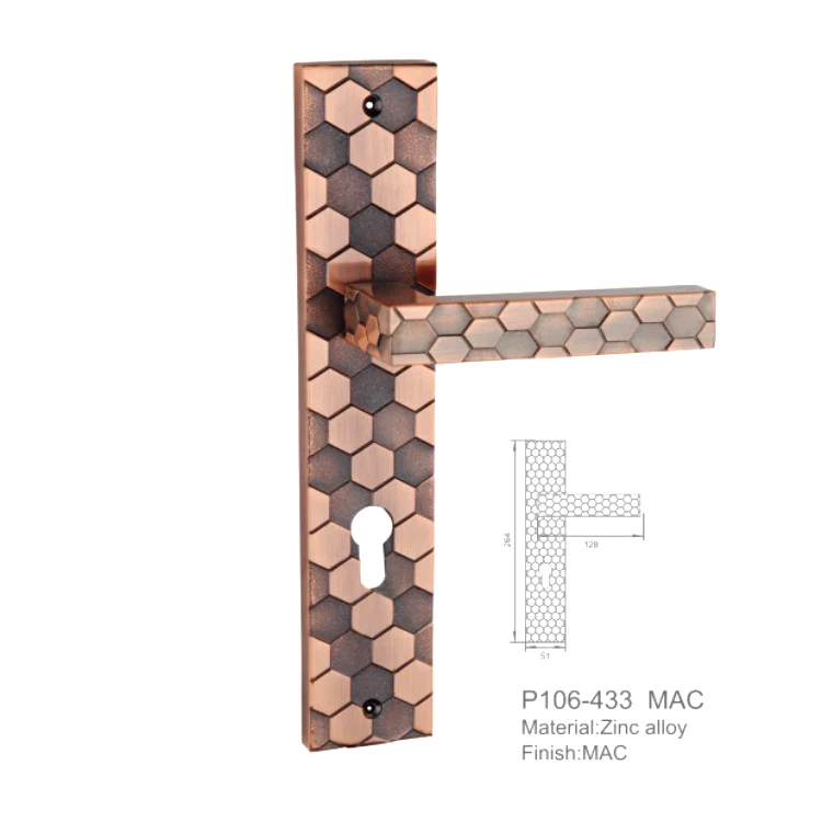 High quality luxury security zinc alloy door handles