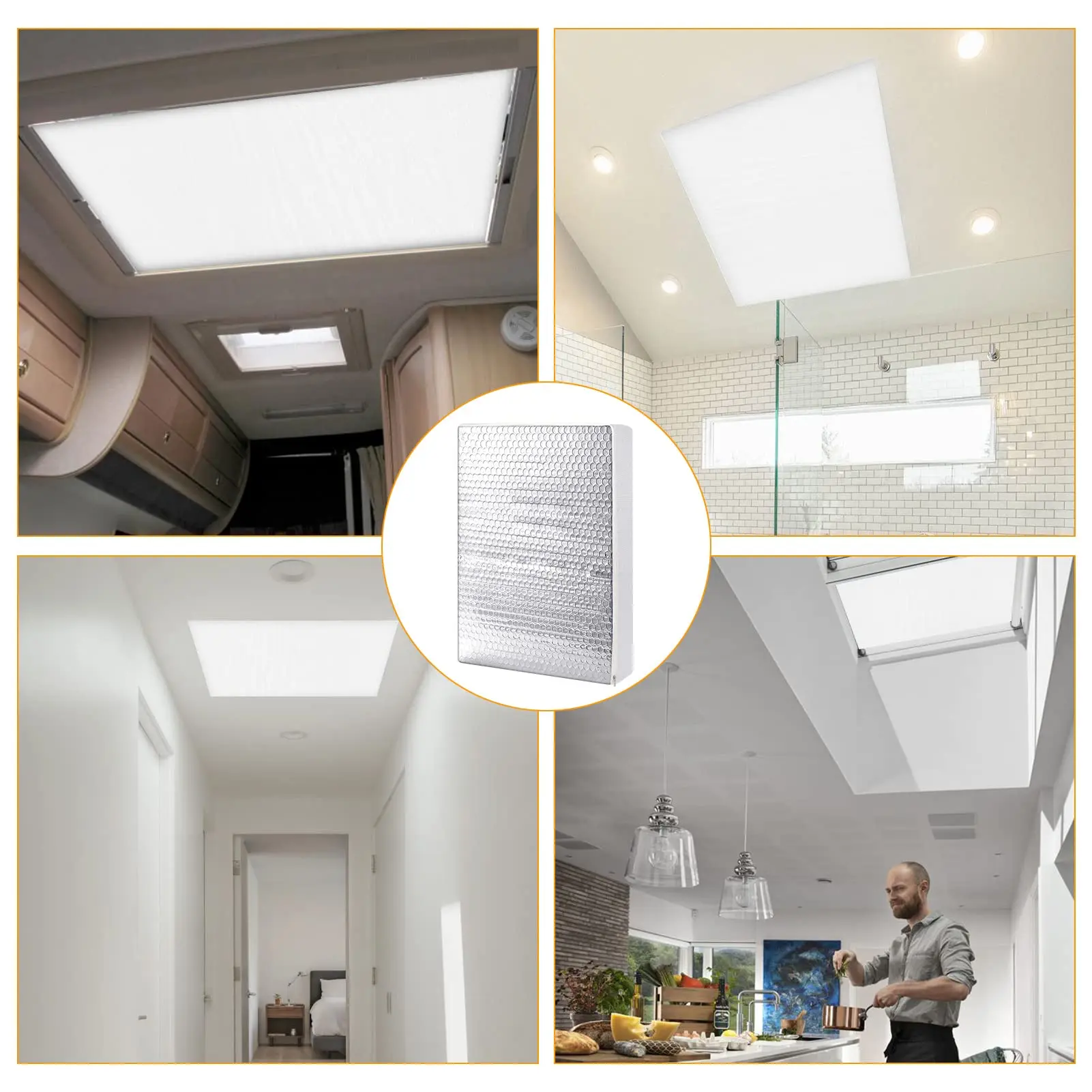 Hot Sale RV Vent Roof Cover Camper Skylight Vent Insulator Vent Shade Sun Blocking Reflective Surface Energy Savings Sunroof