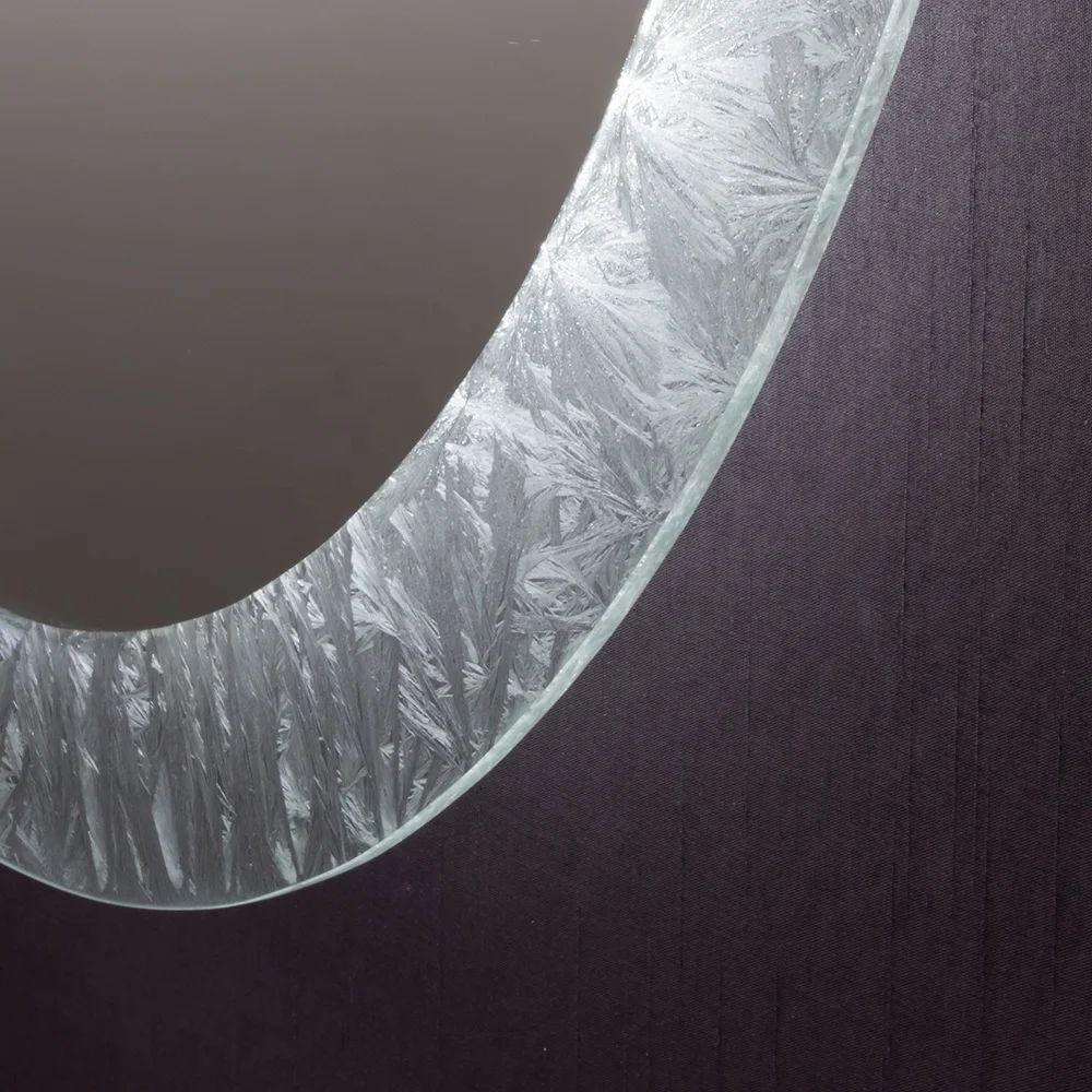 Round Illuminated Bathroom Mirror Bath Smart Vanity Defogger Mirror With Touch Sensor