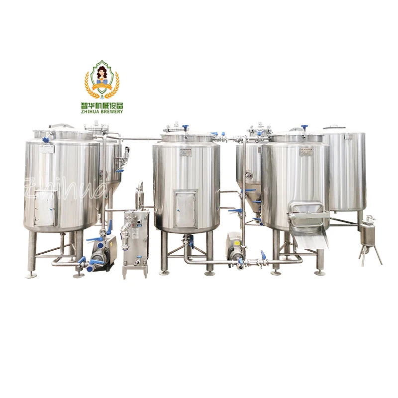 200L pub/home brewery beer brewing equipment with MLT+KWT+HLT+FV+CLT+CLP system