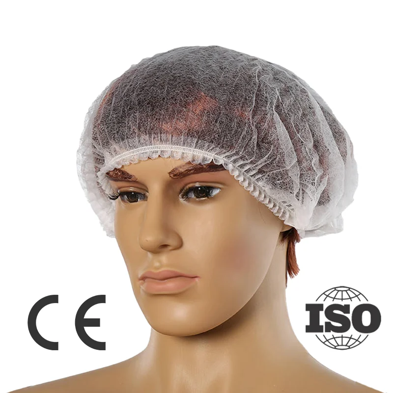 OEM Factory Disposable Bouffant Hair Cap for Food Processing Safety Bouffant Cap for Industrial Use