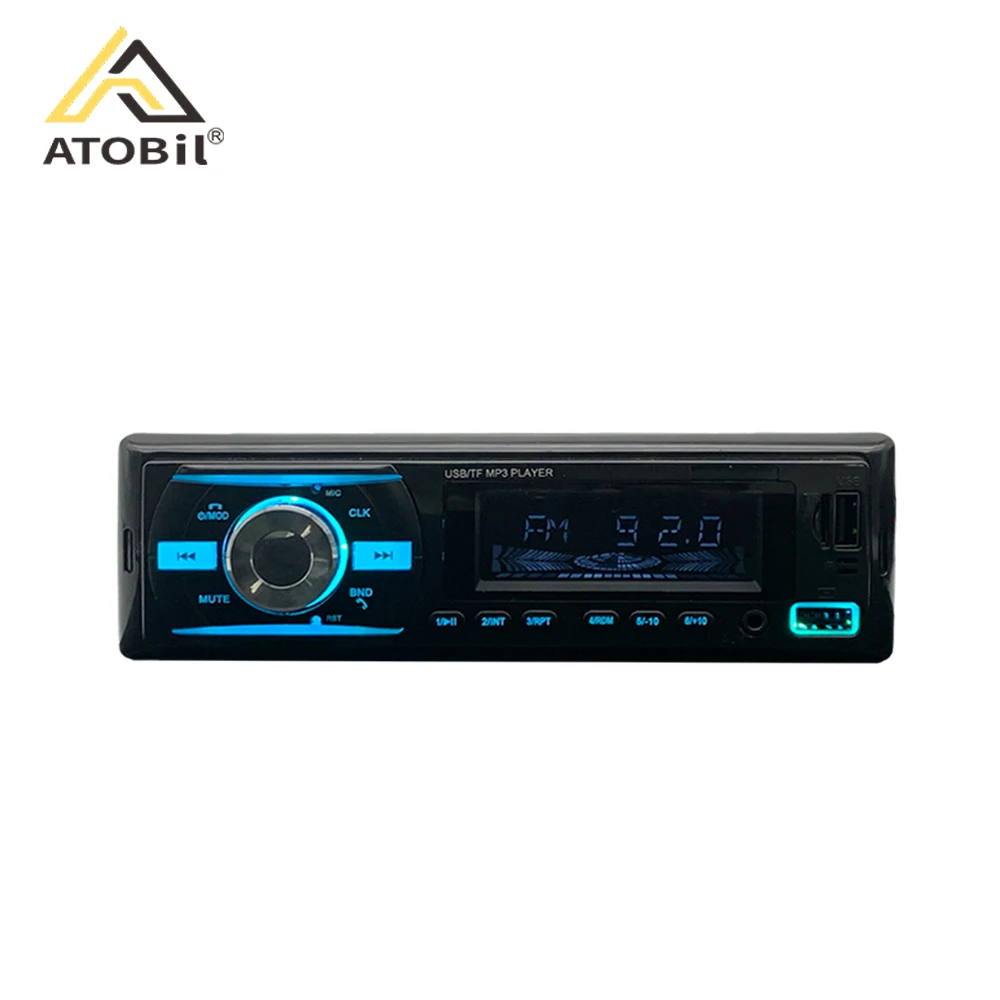 Автомобильная стереосистема 1din с ЖК-дисплеем, 7 цветов подсветки, аудио с BT, EQ, музыкой, SWC, USB, 12 В, mp3-плеер