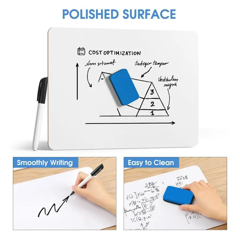 Small White Board 2 Pack Dry Erase Boards Double Sided Portable White Boards for Students