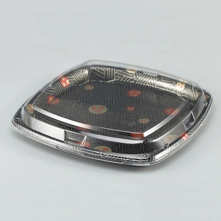 LOKYO коробка для еды на вынос, суши, Квадратный пластиковый одноразовый поднос для суши