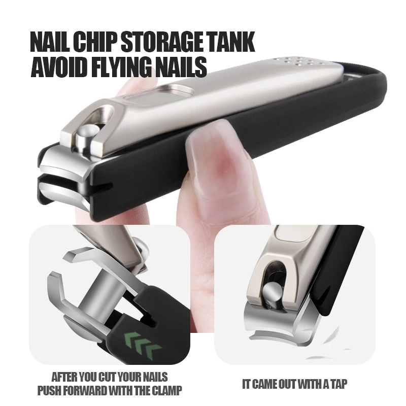 Stainless steel best clipper professional manicure tool spatter-proof nail cutter clippers