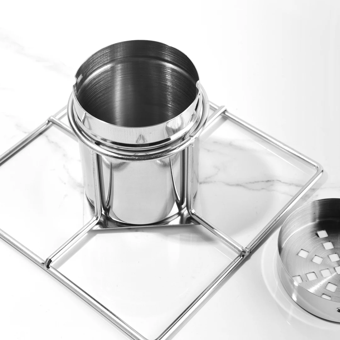 Stainless Steel BBQ Chicken Roaster Stand Holder With Canister And Drip Pan Corn Fork