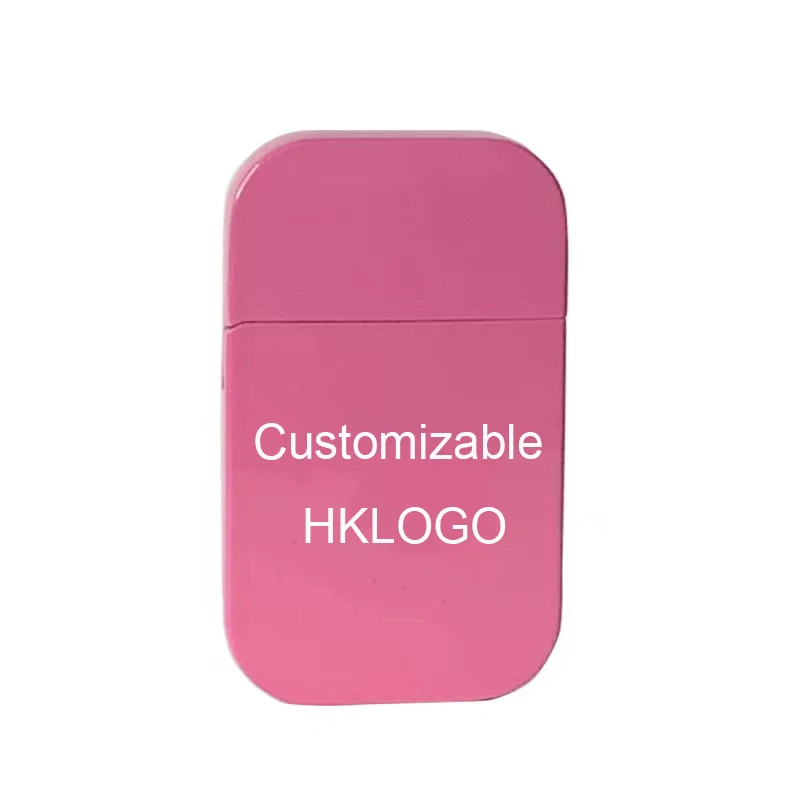 Hot sale pink flame lighter custom logo lighter HK pattern lighter for cigarette