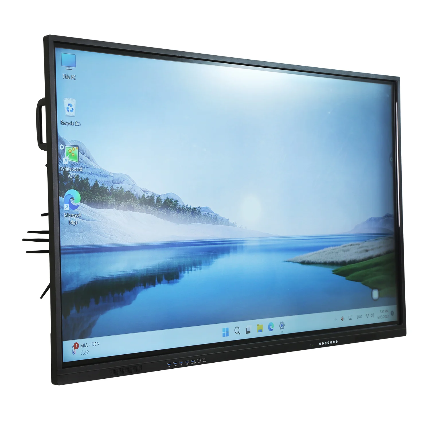 86inch Supplies School Office Whiteboard  Black Android White LED Anti Glass Interactive Smart Board Touch Screen Digital Boards