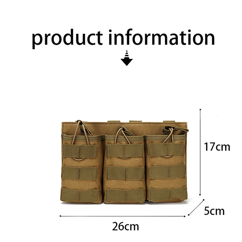 Factory custom Outdoor Tactical MOLLE Magazine Bag Adjustable Camouflage Battery pendant Bag Field durable walkie-talkie bag