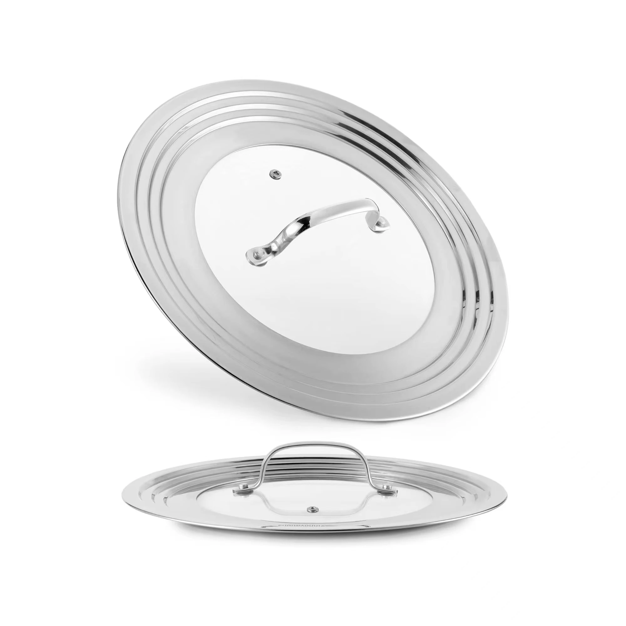 Universal Tempered Glass Lid for Pots & Pans Fits 8.25-12 Inch Stainless Steel Cookware