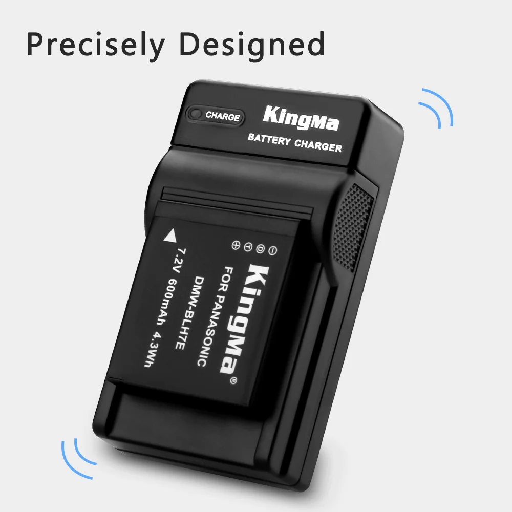 Kingma Lithium Camera Battery Replacement DMW-BLH7E Battery With Micro Usb Charger For Panasonic GM5 GF7 GF8 GF9 Camera