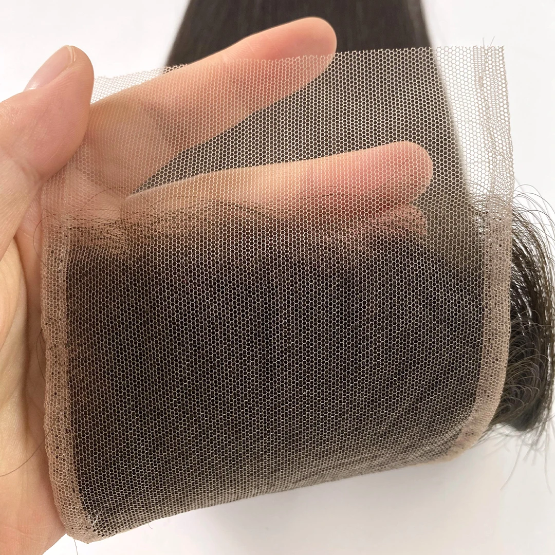 2024 100% Virgin Human Hair 4x4 4*4 Silk Base Lace Closure For White Women Silk Invisible Free Part Lace Closure