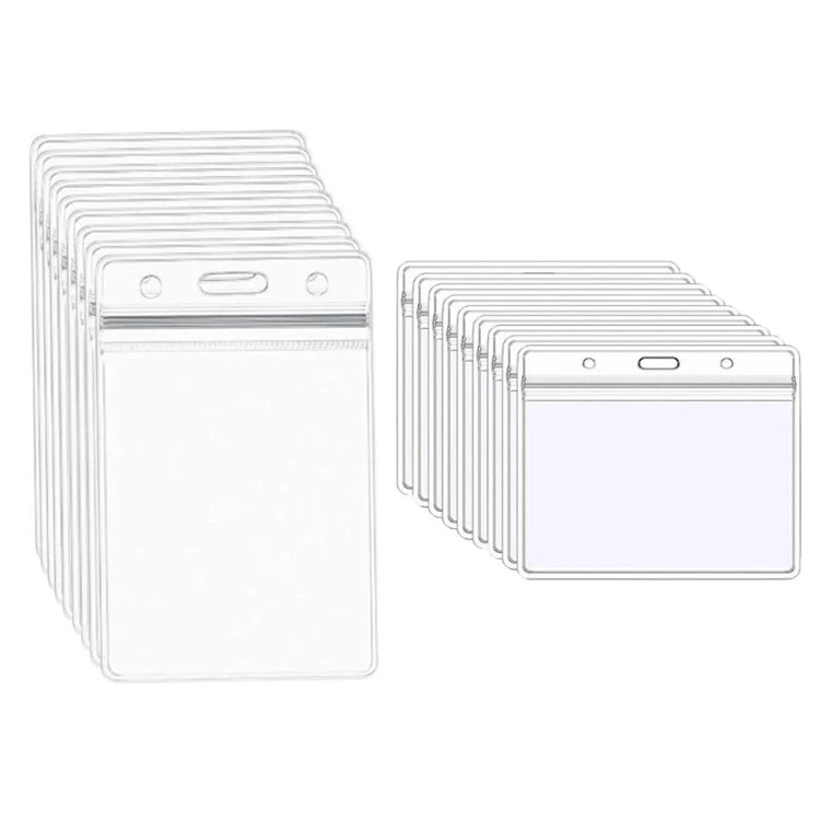 Custom Waterproof Soft Clear PVC ID Name Transparent Card Holder