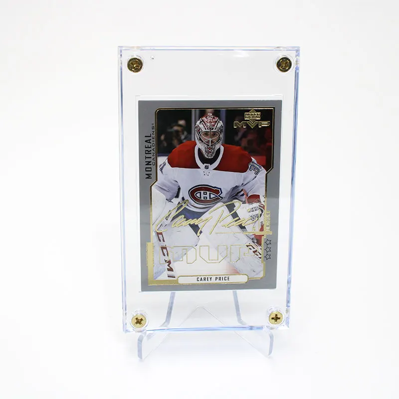 Wholesale Standard Acrylic Thick Premium Baseball Sports Trading Card Display Holder Screw Down Card Holder