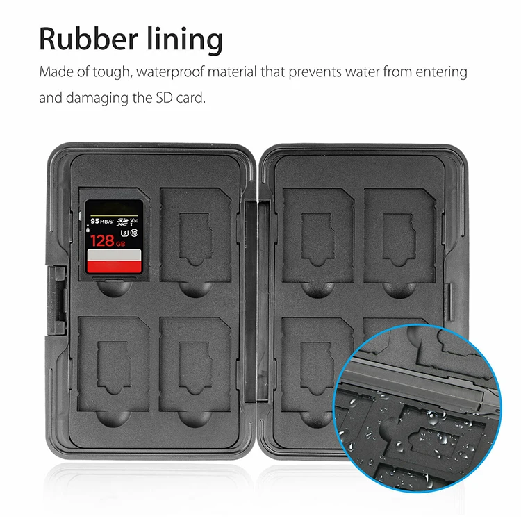 SD Card Holder SD Card Sleeve Storage Box Waterproof and Durable SD Card Holder Protective Case