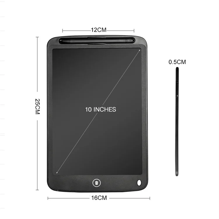 Обучающий ЖК-планшет для рисования с кнопкой блокировки, ЖК-планшет для письма 10,5 дюйма